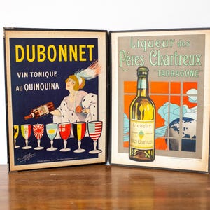 Portada de menú antigua original / aperitivo Dubonnet (desde 1846) / Affiches Clerice Frères Paris, 1912