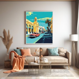 Napier Colorful Pop Art Digital Print New Zealand Vibrant Wall Art Home Decor Kiwiana Art Napier Poster Aotearoa NZ PopArt