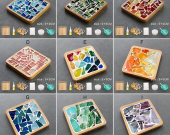 Mosaic Kit Diy Coaster Kit for Adults Craft Kit Make Your Own Tray