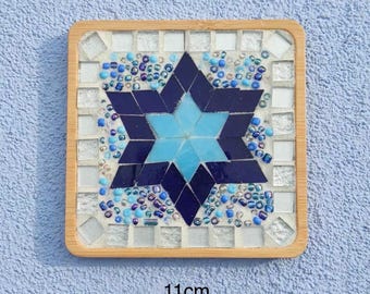 Diy craft kit for adults mosaic kit diy mosaic coaster tray kit home hobby art and craft project craft kit for kids party stained glass kit