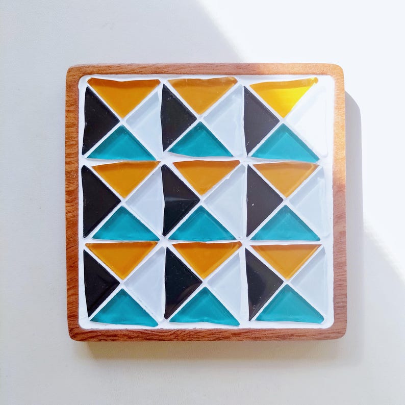 Mosaic kit diy coaster kit for adults craft kit make your own coaster arts and crafts kit for teen stained glass kit for beginner mosaic kit image 11