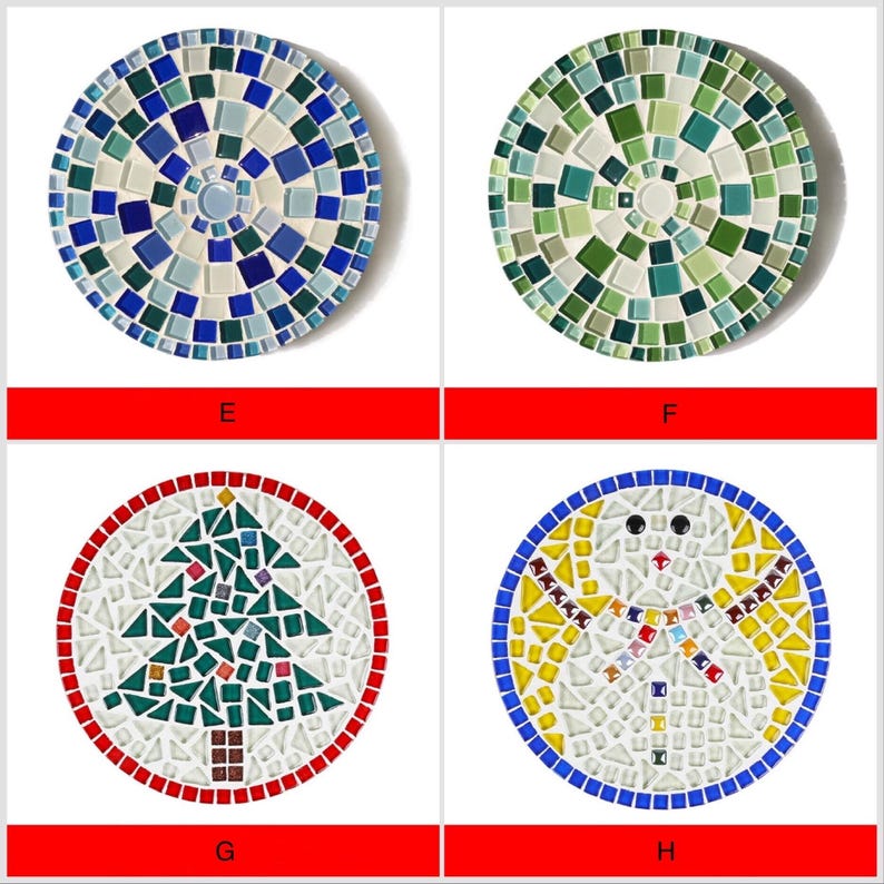 Diy craft kit for adults mosaic kit diy mosaic trivet kit home hobby wall art and craft kit for kids party make your own mosaic trivet kit zdjęcie 9