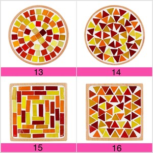Mosaic kit diy coaster kit for adults craft kit make your own coaster arts and crafts kit for teen stained glass kit for beginner mosaic kit image 4