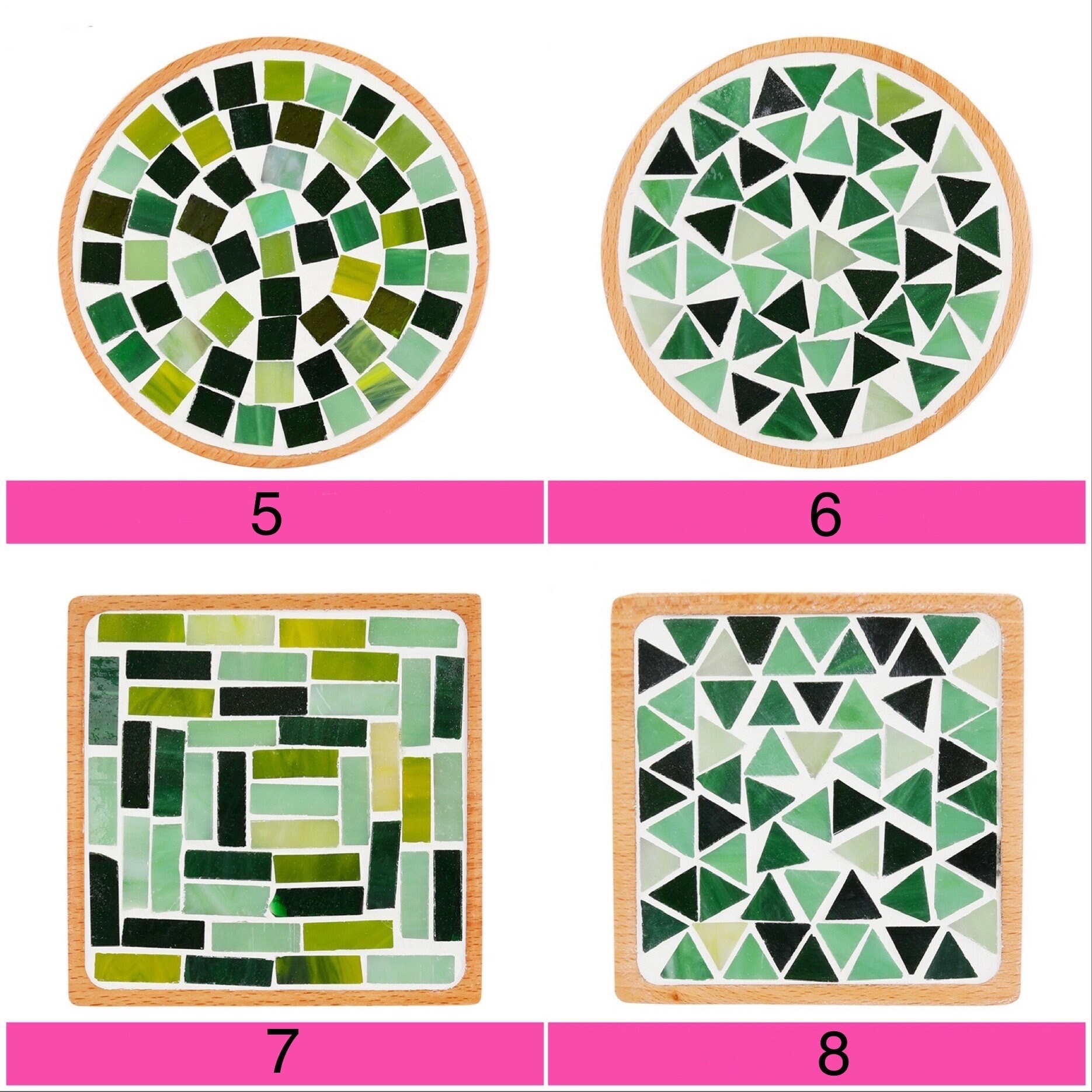 Mosaic Kit Diy Coaster Kit for Adults Craft Kit Make Your Own Coaster