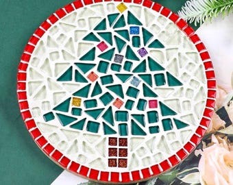 Diy craft kit for adults mosaic kit diy mosaic trivet kit home hobby wall art and craft kit for kids party make your own mosaic trivet kit
