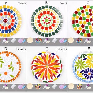Diy craft kit for adults mosaic kit diy mosaic trivet kit home hobby wall art and craft kit for kids party make your own mosaic trivet kit zdjęcie 7