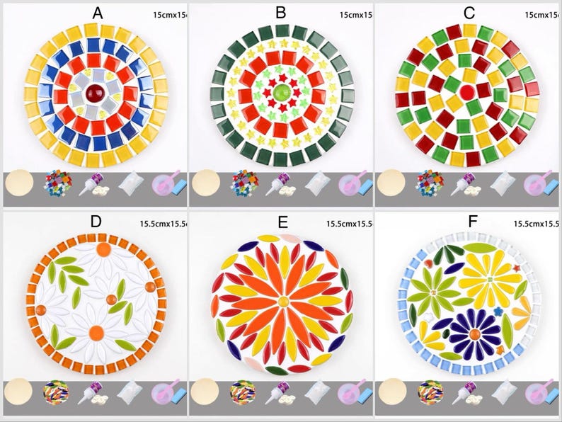 Diy craft kit for adults mosaic kit diy mosaic trivet kit home hobby wall art and craft kit for kids party make your own mosaic trivet kit zdjęcie 7