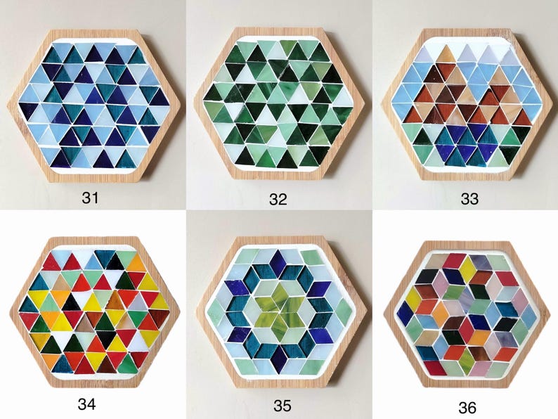 Mosaic kit diy coaster kit for adults craft kit make your own coaster arts and crafts kit for teen stained glass kit for beginner mosaic kit image 8