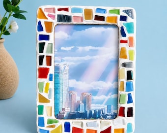 Diy mosaic picture frame craft kit for adults glass tile diy table decor kit make your own mosaic picture frame kit home hobby project
