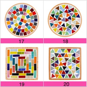 Mosaic kit diy coaster kit for adults craft kit make your own coaster arts and crafts kit for teen stained glass kit for beginner mosaic kit image 5
