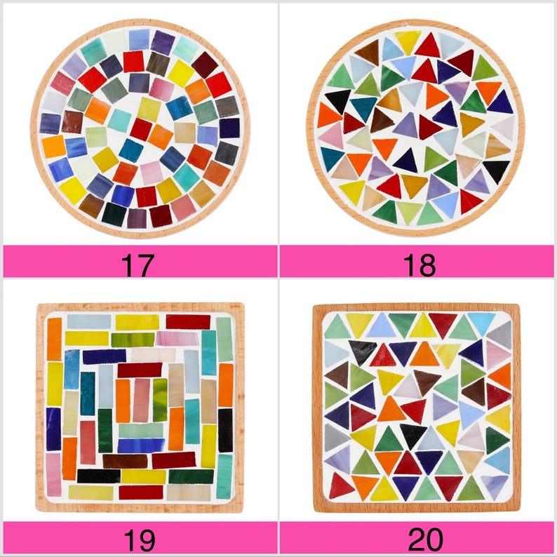 Mosaic kit diy coaster kit for adults craft kit make your own coaster arts and crafts kit for teen stained glass kit for beginner mosaic kit image 5