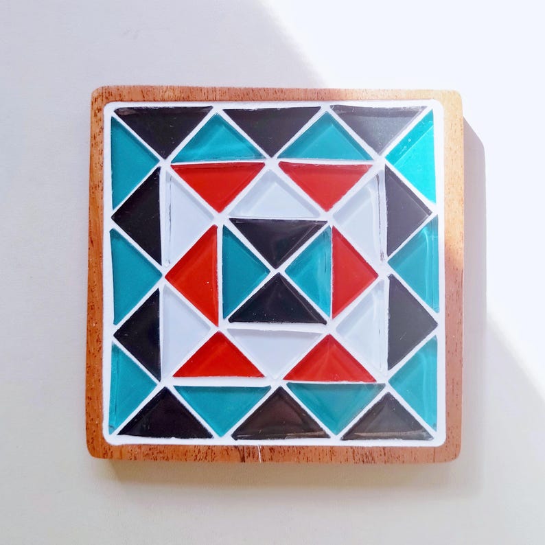 Mosaic kit diy coaster kit for adults craft kit make your own coaster arts and crafts kit for teen stained glass kit for beginner mosaic kit image 10