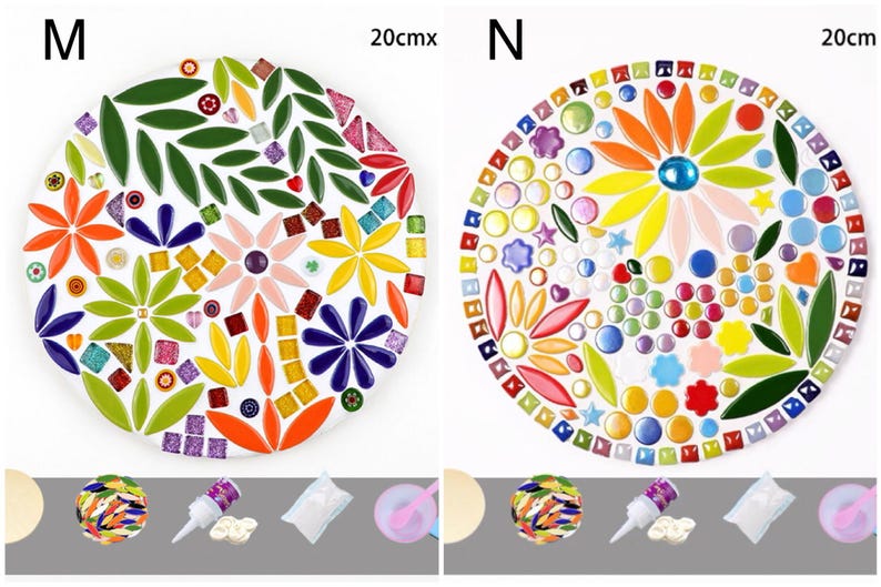 Diy craft kit for adults mosaic kit diy mosaic trivet kit home hobby wall art and craft kit for kids party make your own mosaic trivet kit zdjęcie 10