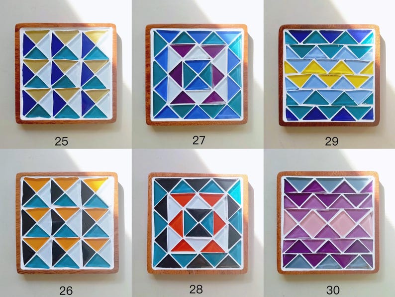 Mosaic kit diy coaster kit for adults craft kit make your own coaster arts and crafts kit for teen stained glass kit for beginner mosaic kit image 7