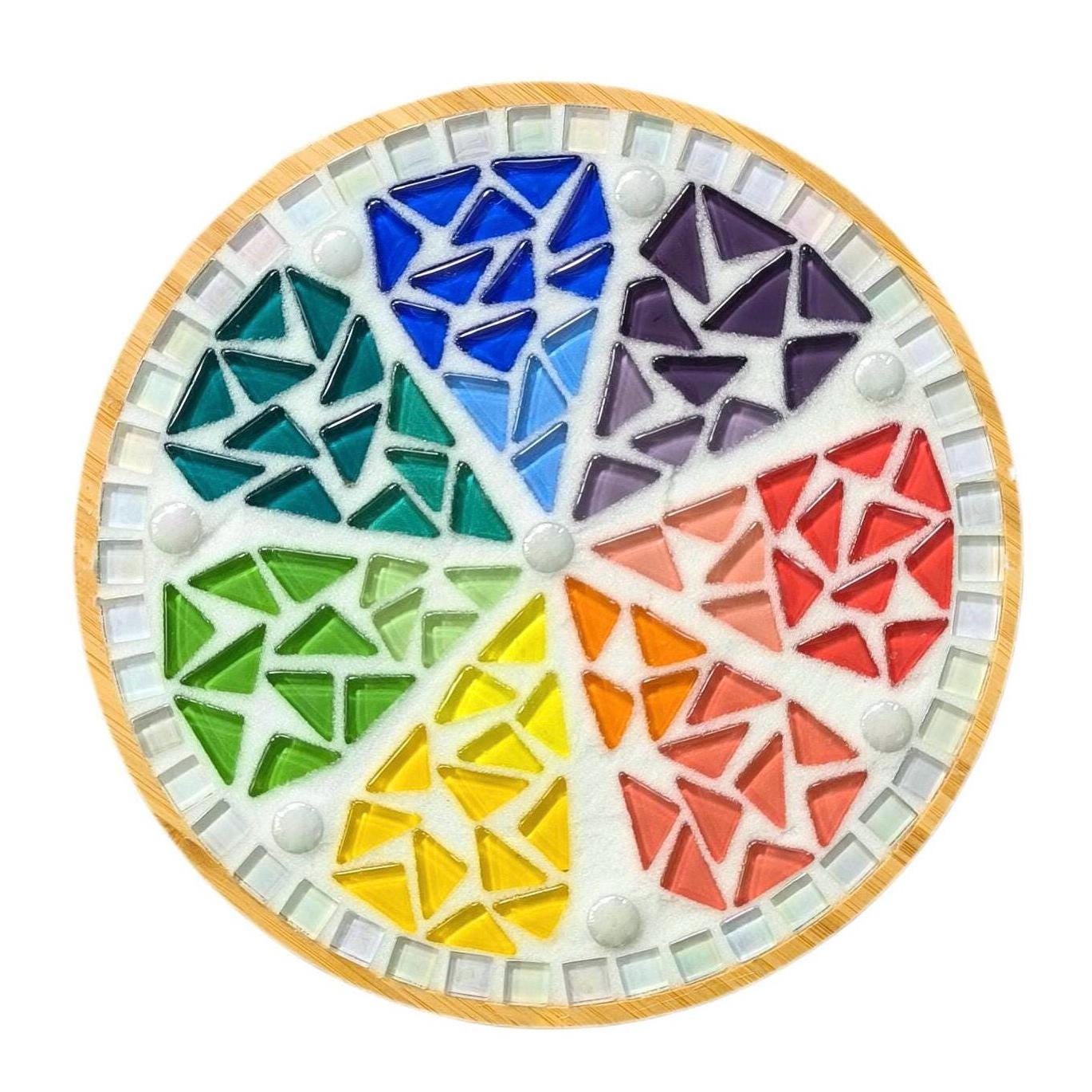 Diy craft kit for adults mosaic kit diy mosaic trivet kit home hobby craft project craft kit for kids party make your own mosaic trivet kit