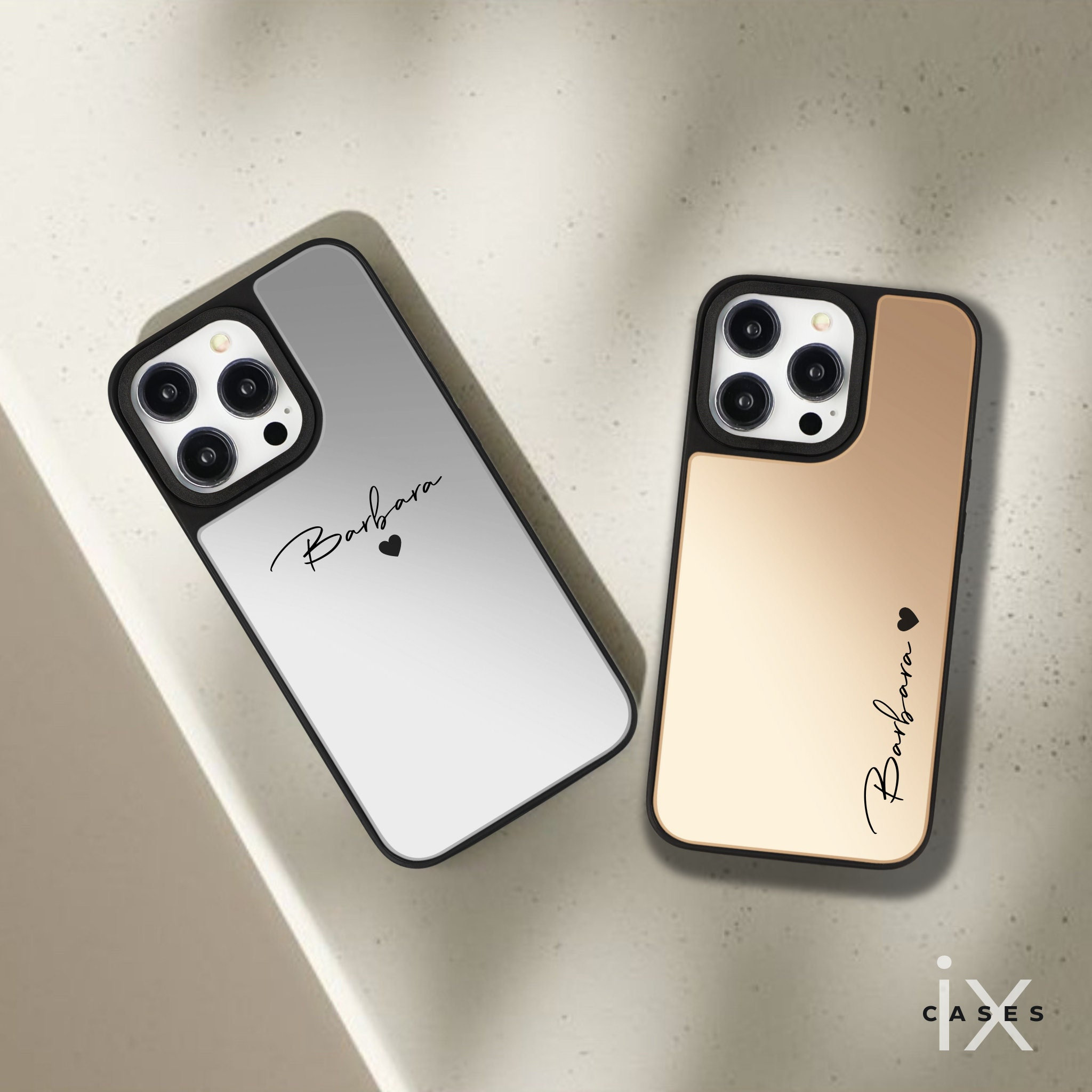 Mirror Case for iPhone 16 Pro Max 15 Pro 14 13 12, Custom