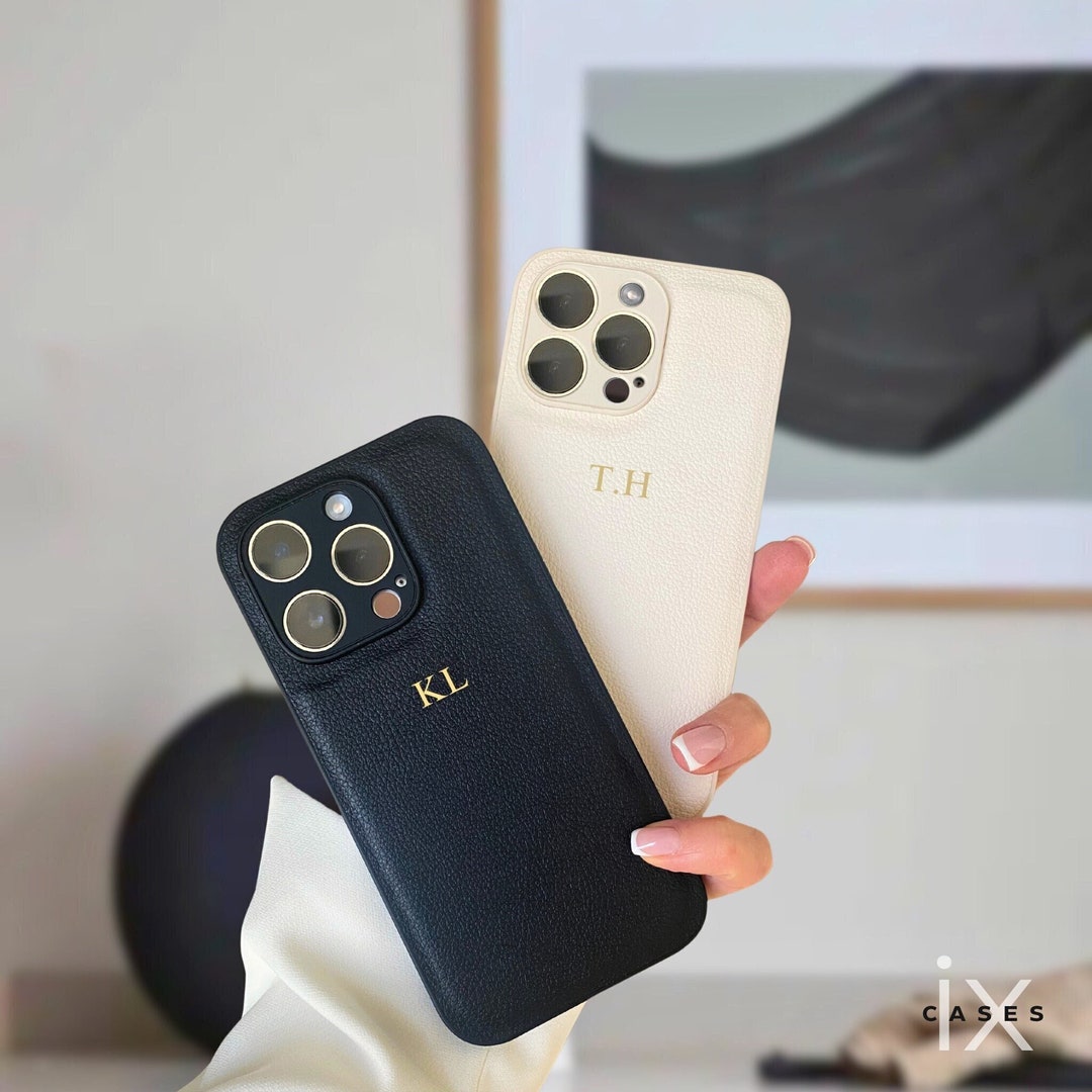 With Card Holder Personalized Embossed Phone Case Leather Case For