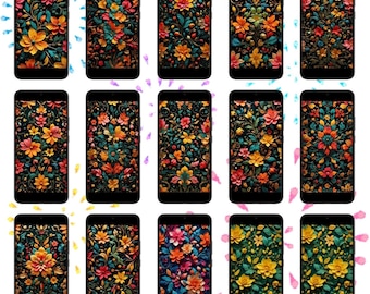 16 Mobile Phone Wallpapers in floral designs