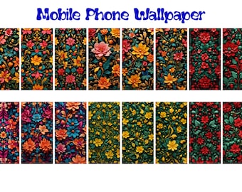16 Mobile Phone Wallpapers in floral designs, high quality