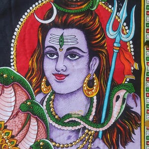 lord shiva wall hanging tapestry with sequin handwork