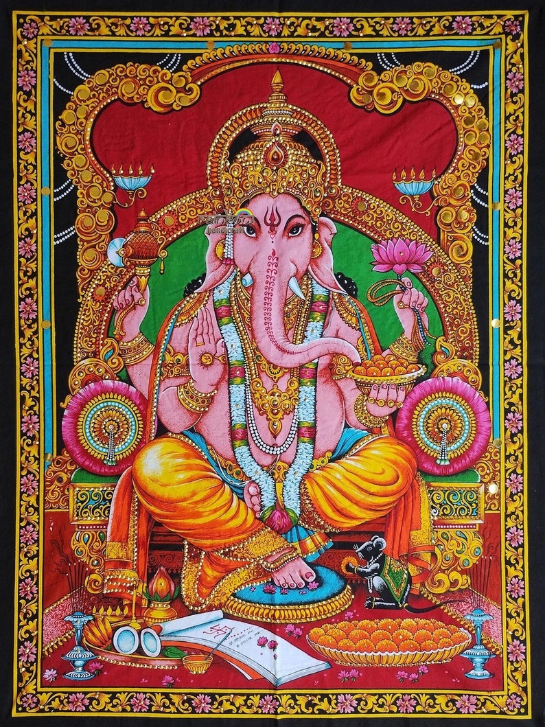 Hindu Lord Ganesha Tapestry