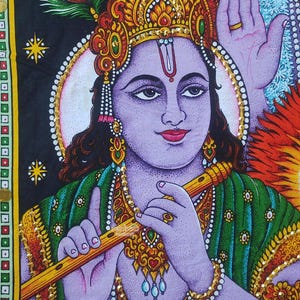 lord krishna print poster wall tapestry