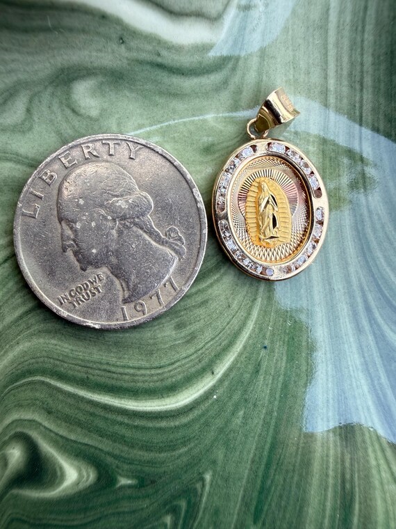14k Virgin Mary Charm