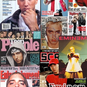 9 STÜCKE Vintage Künstler Rap Poster, Retro Eminem Poster, Klassische Rapper Poster, Vintage Musik Poster, Ästhetische Wandcollage, Rap Musik