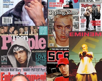 9PCS Vintage Artist Rap Posters, Retro Eminem Posters