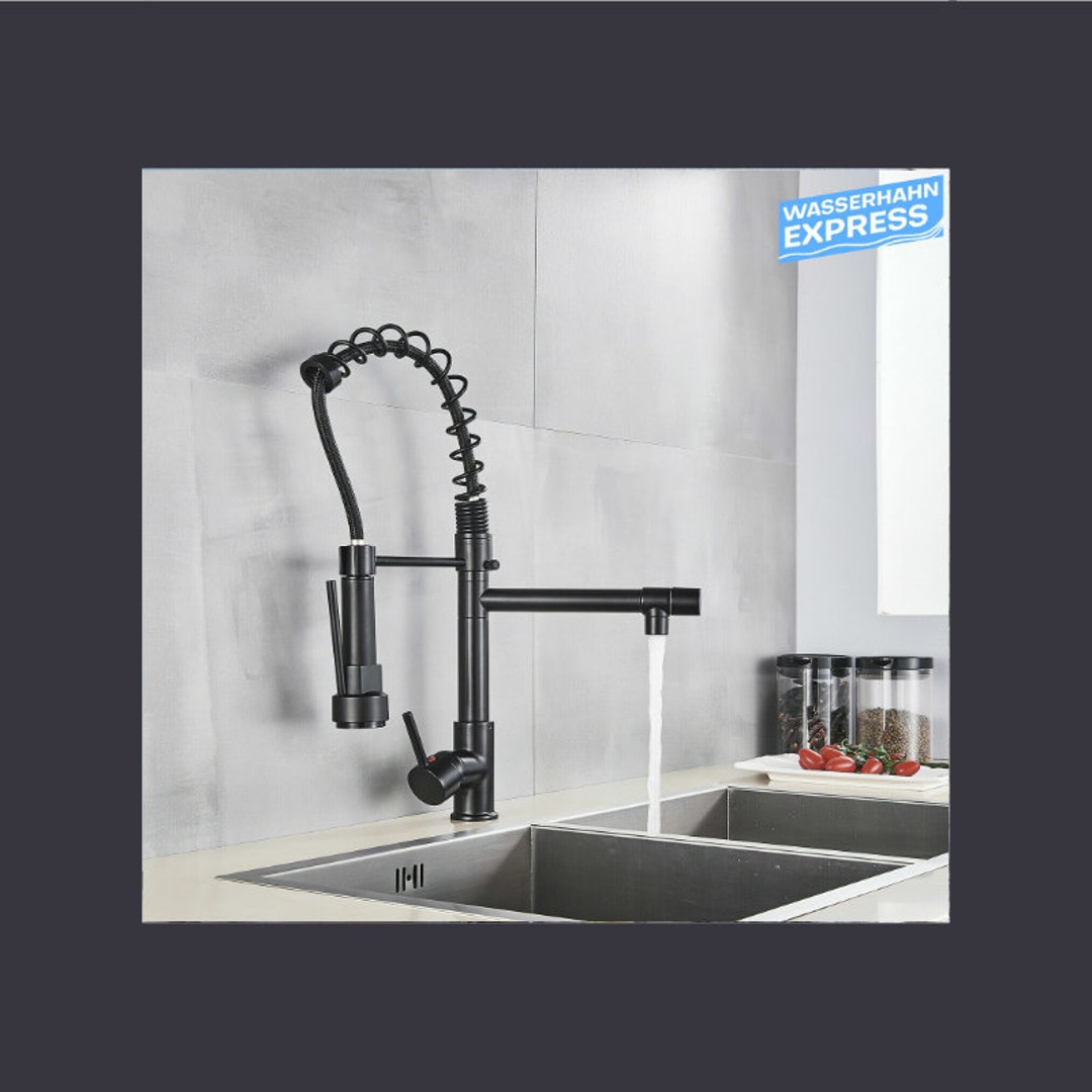 Black Silver / Kitchen Faucet björn / 2 Showers / Etsy