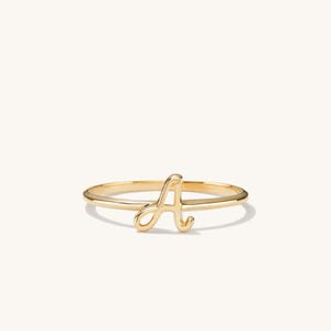 Anillo con inicial, anillo con letra, anillo personalizado, letra personalizada, anillo con nombre, anillo con un solo nombre, regalo personalizado para mamá, anillo de regalo para mejor amiga