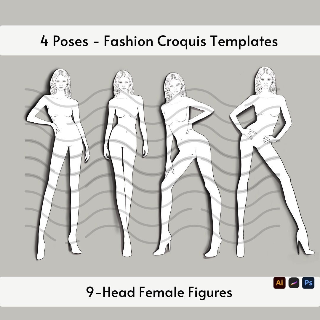 Fashion Figure Poses: Female Croquis Templates for Designers and  Illustrators - Tinli, Basak: 9781514838266 - AbeBooks