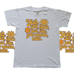 The Big Lebowski Unisex T-Shirt | The Dude | Dude Abides | Pop Culture Merch | Graphic Tee | Jeff Bridges tshirt | The Dude tshirt | Bowling