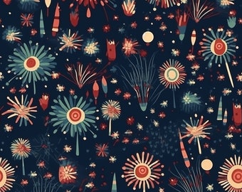 Feuerwerk Burst Muster - Digitaler Download PNG und SVG Dateien