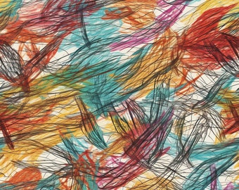 Buntstift Scribbles Digitales Muster - Instant Download