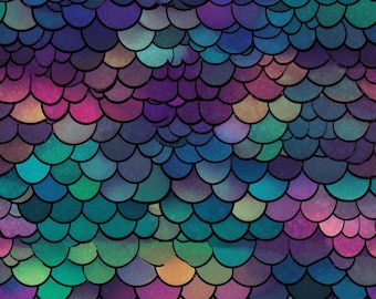 Mermaid Scale Digitales Muster - Instant Download