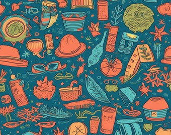 Sommerzeit Spaß Muster - Digitaler Download PNG und SVG Dateien