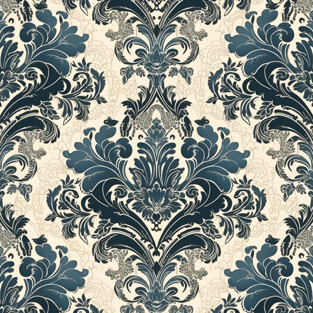 Damask Digital Pattern - Instant Download - Etsy