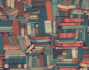 Der Traum des Buchliebhabers: Digitales Buchmuster für kreative Projekte