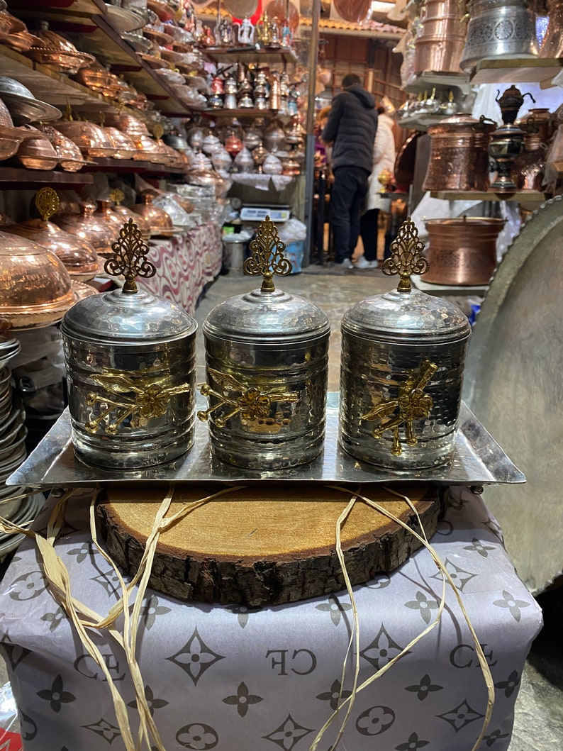 Spice Jars, Spice Box, Tea Tins, Spice Set, Copper Pot, Storage Tins