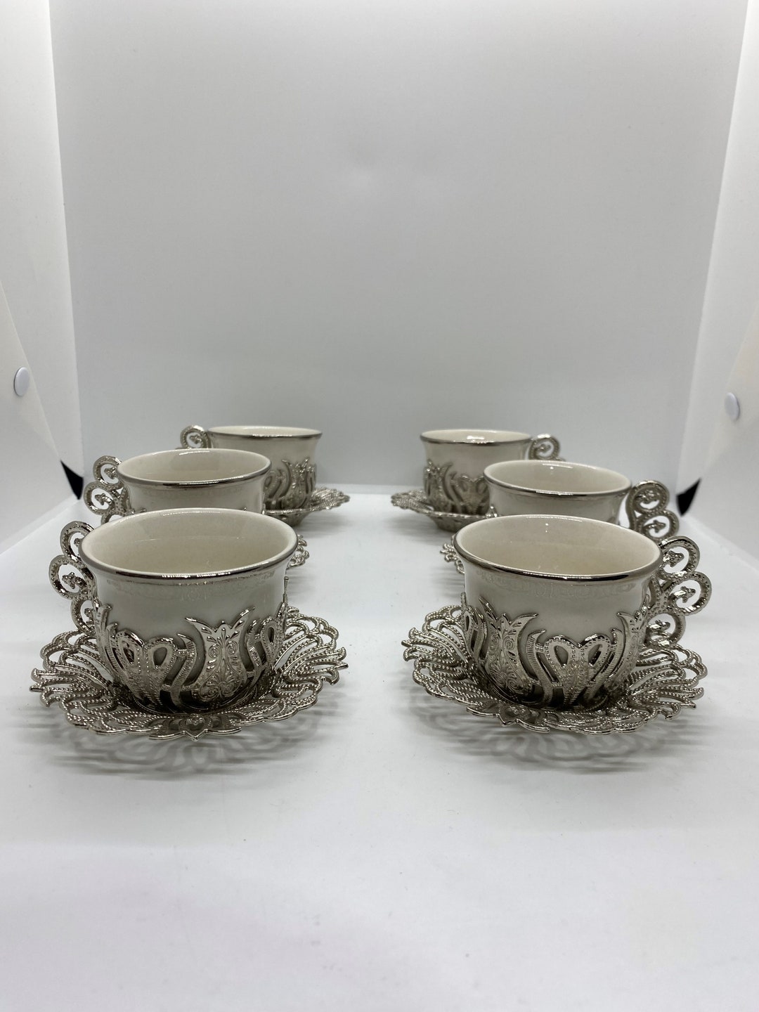 Copper Coffee Cup Set Turkısh Coffee Serving Sets Coffee Set Etsy