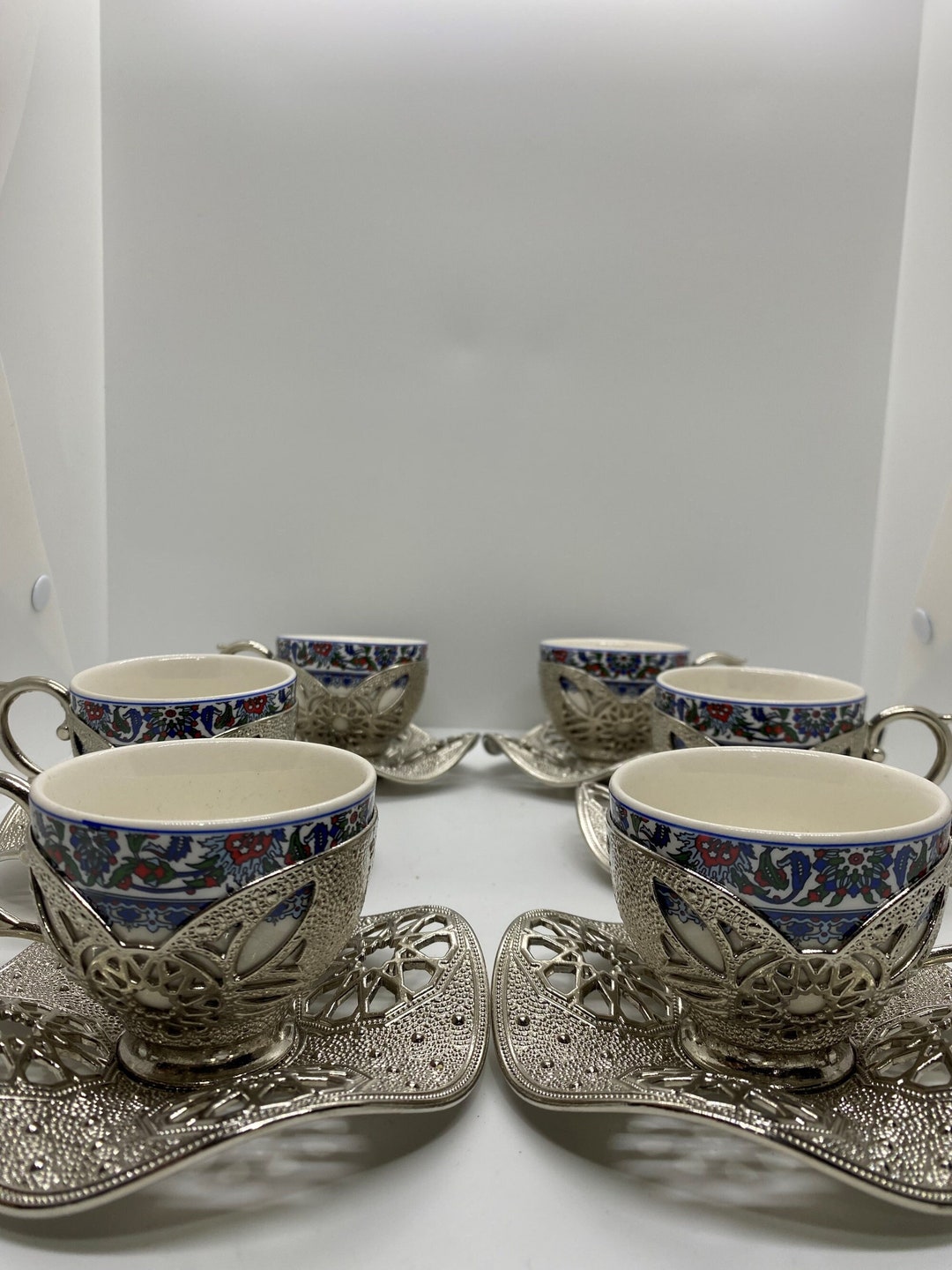 Copper Coffee Cup Set Turkısh Coffee Serving Sets Coffee Set Etsy