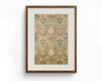 Vintage Tapestry Art Print | Neutral Antique Textile Decor (Digital Download)