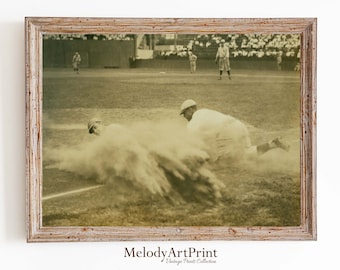 Vintage Baseball Printable Art | Sports Poster | Baseball Fan Digital Download