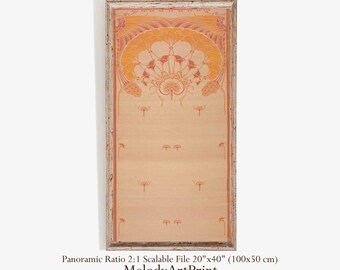 William Morris Vintage Textil-Druck, Panorama-Muster Wandkunst (Instant Download)