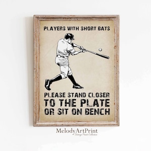 Baseball Bathroom Art Print, Bathroom Wall Decor, Guest Bathroom, Boys Bathroom Poster, Quote Bathroom Sign, Toilet Humor, Home Sports Art
