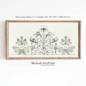 William Morris Poster Download, Panorama Wandkunst, Long Print Large, Printable Line Art, viktorianisches englisches Muster, Sofort Download