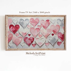 Valentines Day Frame TV Art, Valentine Hearts Frame Tv Art, Abstract Love Valentines Art Download for Samsung Frame TV