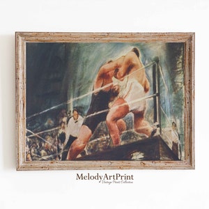 Vintage Boxing Match Art Print: Sports Poster (Downloadable Printable)