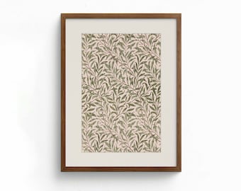 Vintage Tapestry Art Print | Neutral Floral Pattern (Digital Download)